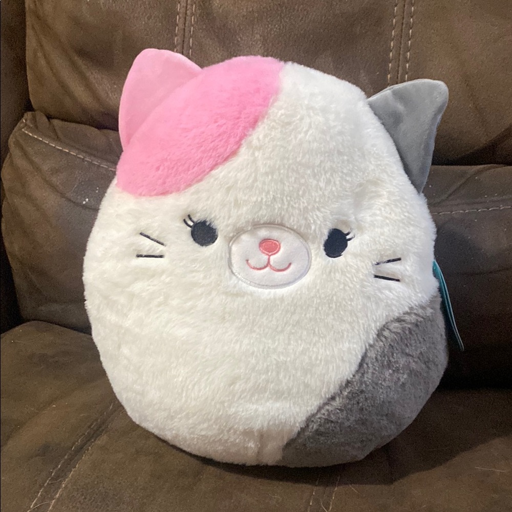 Squishmallow Karina the Fuzzy Cat Plush 12" Fuzz-A-Mallows Cute Cat Plush Toy